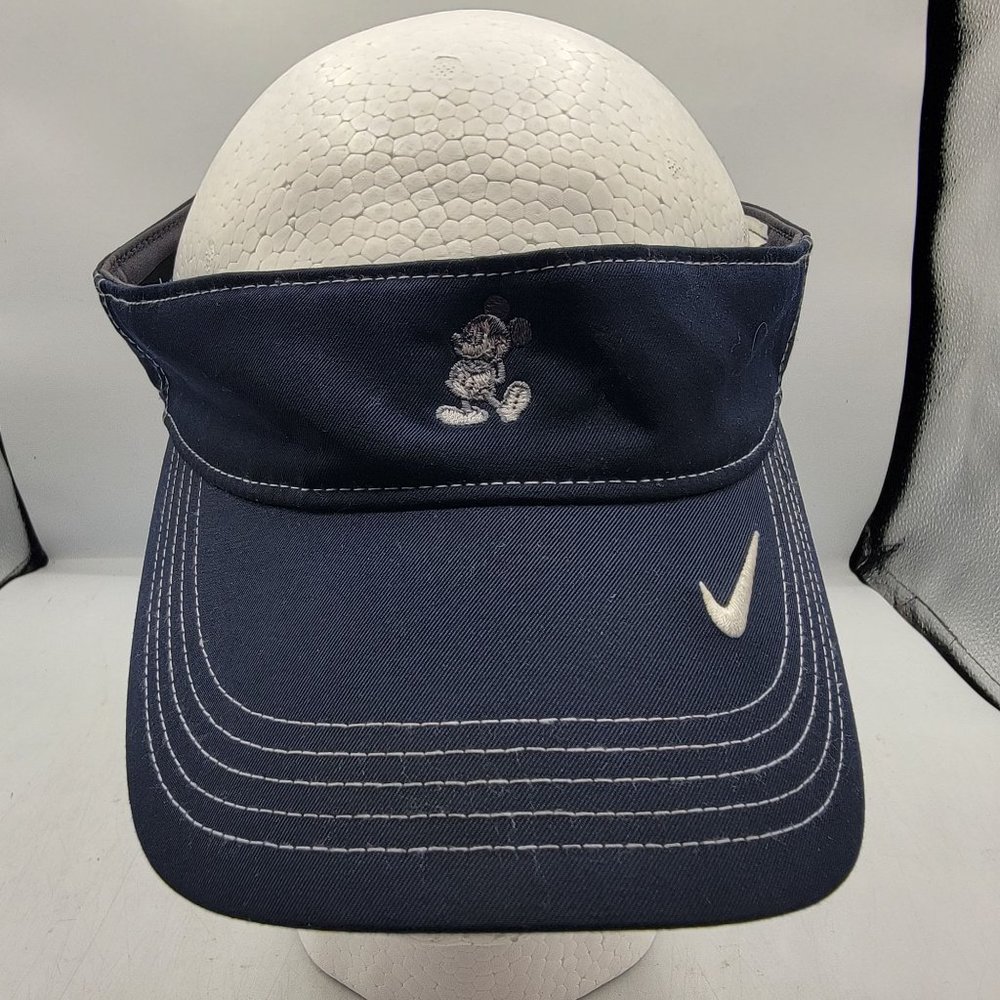 Disney Parks x Nike Dri-Fit Classic Mickey Mouse Navy Blue Visor Hat Adult